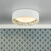 Okrągła lampa sufitowa Delft DEL5015-EH Dar Lighting nadruk do pokoju biały