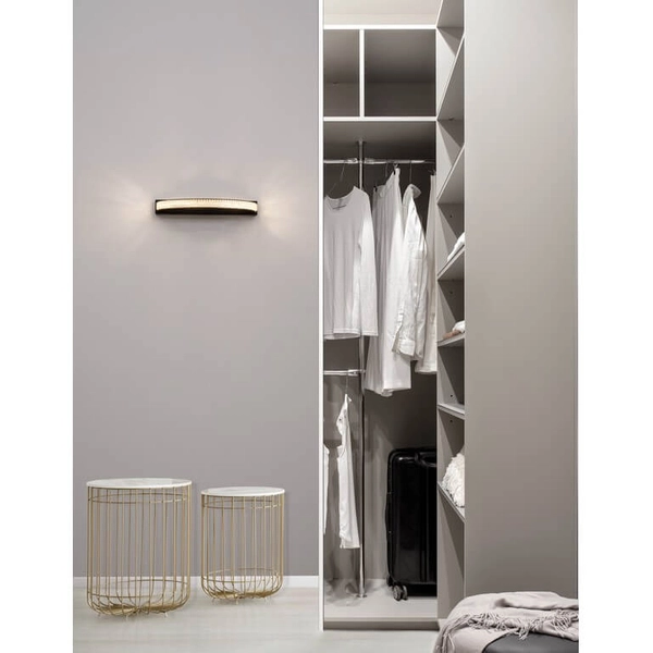 Pokojowy kinkiet ledowy Obera z kryształkami 6,5W złoty