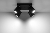 Plafon LAMPA sufitowa SL.0102 reflektorki OPRAWA metalowa czarna