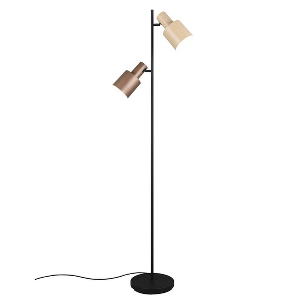 Lampa podłogowa ELIOR DL217419400 Trio z przełącznikiem nożnym beżowa brązowa