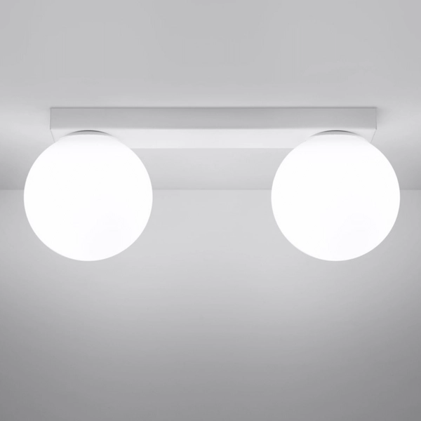 Przysufitowa lampa listwa Yoli SL.1147 Sollux do kuchni kule biała