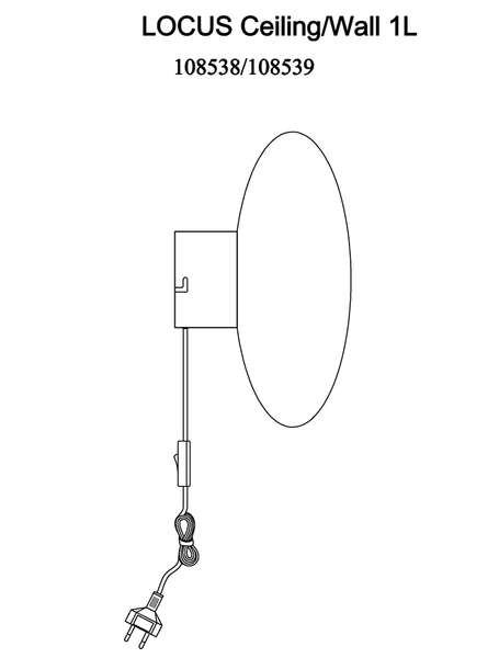 Lampa ścienna Locus 108538 Markslojd owalna do salonu szklana biała