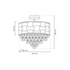 Sufitowa lampa kryształowa Luxuria ML8894 Milagro pałacowa złota