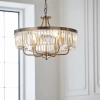 Wisząca lampa glamour L&-1102505 kryształowa mosiądz przezroczysta