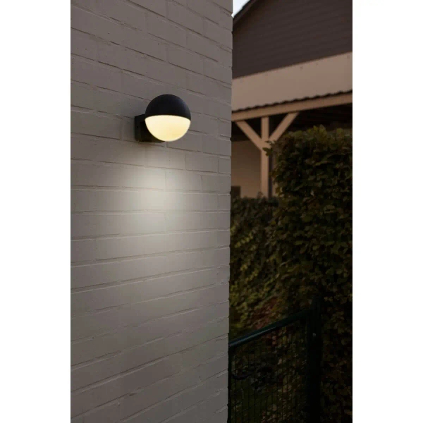 Kulista lampa elewacyjna LOOMA 5138001118 kula metalowa IP54 biała szara