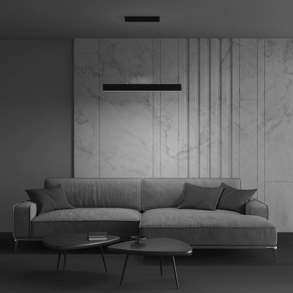 Belka wisząca Step P010PL-L23B4K Maytoni LED 23W 4000K nad wyspę czarna