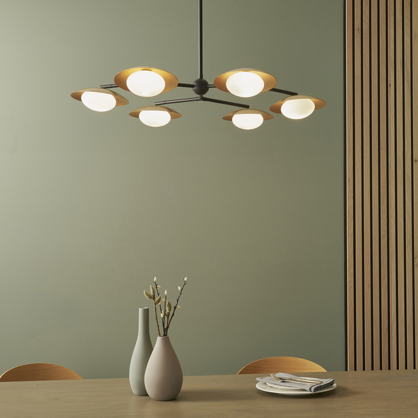Nowoczesny żyrandol L&-192035 Light& restauracyjny złoty brązowy