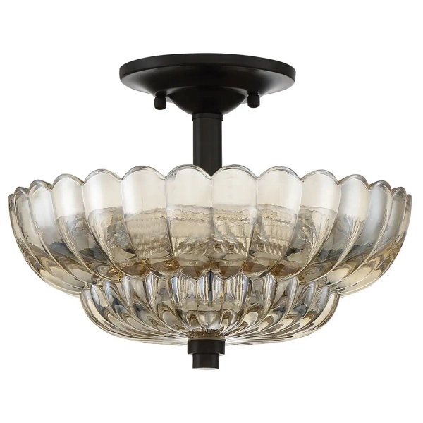 Klasyczna lampa sufitowa Whitecap QZ-WHITECAP-SF-S kwiat bursztynowy