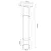 Minimalistyczna lampa sufitowa Alha 9072 Dohar LED 29W 4000K metalowa biała czarna