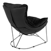 Przytulny fotel do salonu Otilia stand velvet MSE01000302 King Home poduszka czarny