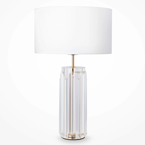 Lampa nocna stołowa Muse MOD304TL-01G glamour biała