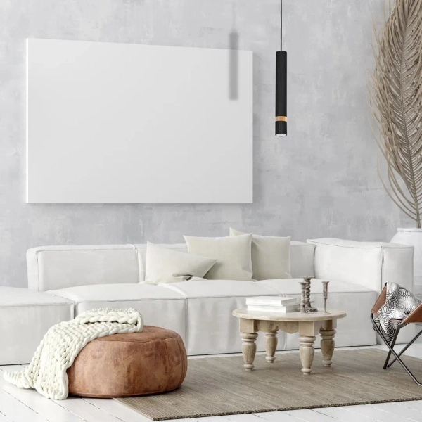 Wisząca lampa podłużna JOKER MLP6305 tubka do kuchni czarna