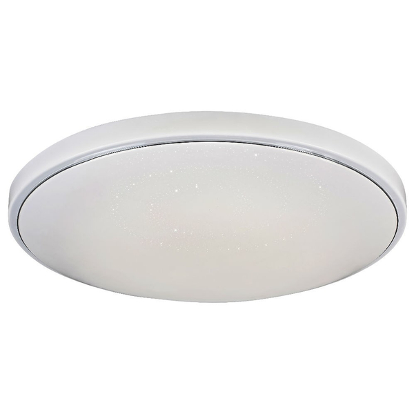 Okrągła LAMPA sufitowa BRUCE 2118 Rabalux metalowy plafon LED RGB 60W 3000K - 6000K z pilotem chrom