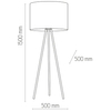 Lampa podłogowa na trójnogu Juta 5569 TK Lighting jutowa brązowa czarna