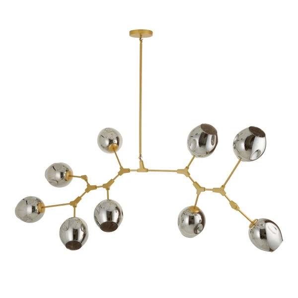 Lampa wisząca Modern Orchid ST-1232-9 gold smoky Step złota szara