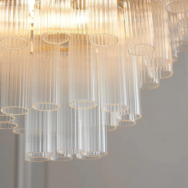 Łańcuchowa lampa wisząca Toulouse 114199 szklana mosiądz