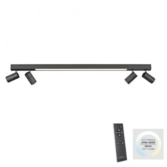 Grafitowa lampa sufitowa Pure-lines LED 25W 2700K-5000K reflektorki