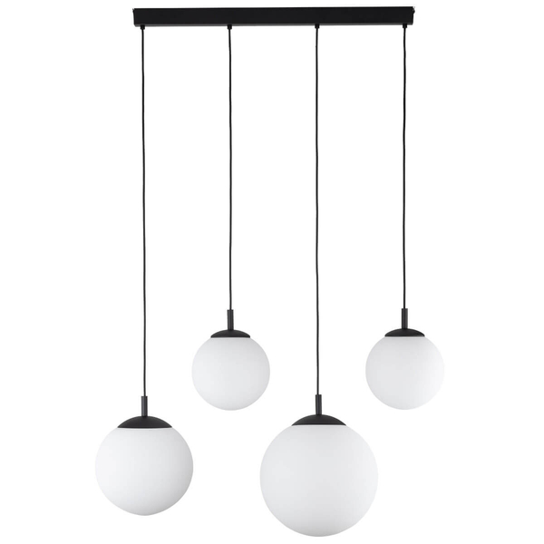Lampa wisząca na belce Esme 4790 bombki balls szklana czarna biała
