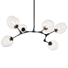 Lampa wisząca molekuły Modern orchid ST-1232-6 black transparent Step nad stół czarna