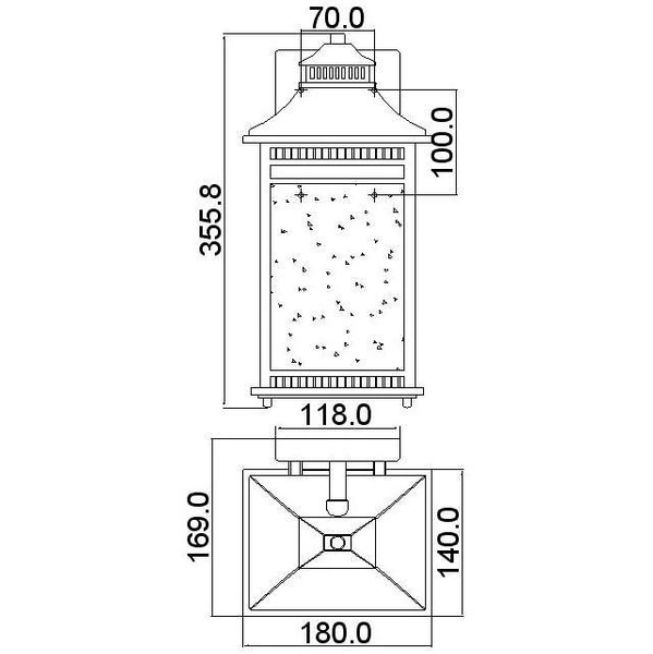 Ścienna LAMPA zewnętrzna Livingston QZ-LIVINGSTON2-M Elstead QUOIZEL ogrodowa OPRAWA elewacyjna latarenka IP44 brąz przezroczysta