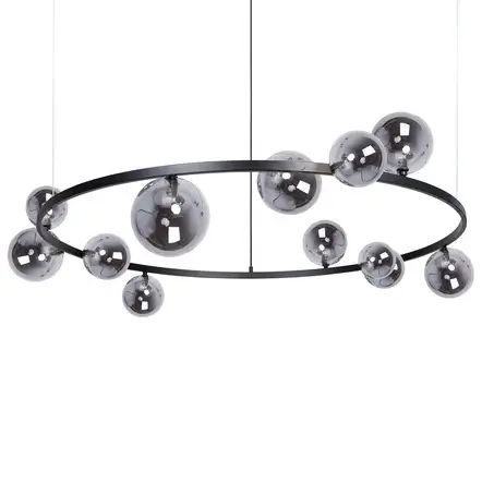 Lampa wisząca molekuły szklane Bolero 41327 grafitowe czarne