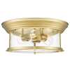 Metalowy plafon Warwick C03323BR do salonu mosiądz