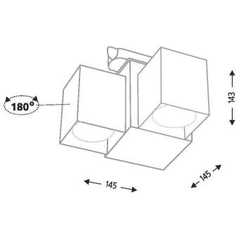 Reflektorowa LAMPA sufitowa BIZEN 6630 Shilo regulowana OPRAWA metalowa do 3-fazowego systemu szynowego czarna
