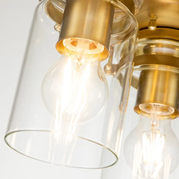 Plafon do przedpokoju Brinley KL-BRINLEY-F-BB Kichler przezroczysty mosiądz