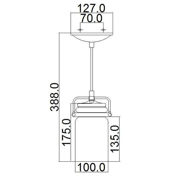 Skandynawska LAMPA wisząca KKL-BRINLEY-MP-NI Elstead KICHLER szklana OPRAWA industrialna ZWIS tuba nikiel przezroczysty