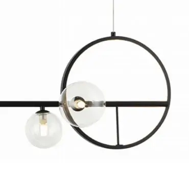 Modernistyczna wisząca lampa 22063 LED 14W 3000K kule ring czarny