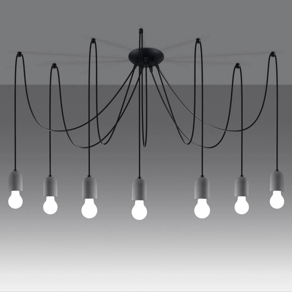 Lampa zwisowa Neso SL.1162 pająk do jadalni szary czarny