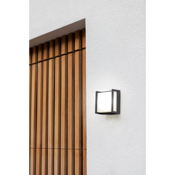 Ścienny kinkiet balkonowy QUBO 5195404118 Lutec LED 9,5W 4000K IP54 szary
