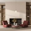 Wisząca lampa podłużna Santos PND-95331-1-BK kula szara biała czarna