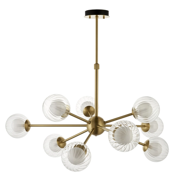 Zwisowa lampa molekuły L&-196690 Light& szklane kule sticks mosiądz