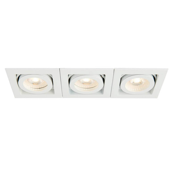 Potrójna lampa sufitowa Xeno 78532 regulowana wpust biały