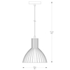 Metalowa lampa wisząca Dolia A8082-BK Zumaline do kuchni czarna