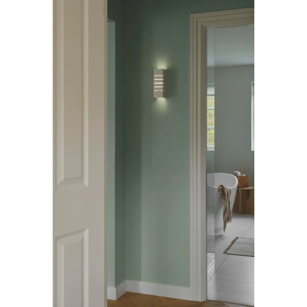 Prostokątna lampa ścienna Lancio 2412501001 na przedpokój biały