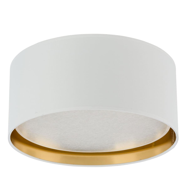 Glamour lampa sufitowa Bilbao 3379 TK Lighting z tkaniny złota biała