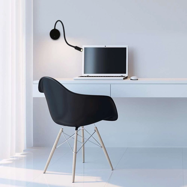 LAMPA ścienna SENISE LP-2021/1W BK Light Prestige regulowana OPRAWA kinkiet LED 3W 3000K tuba na peszlu IP44 paola czarna