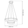 Podwójny ring zwisająca lampa Gala ML2243 LED 54W 4000K srebrny