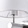 Abażurowa lampa ścienna TIVOLI LP-1133/1W CH Light Prestige metalowa oprawa kinkiet chrom biały