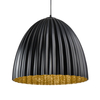 Zawieszana lampa do jadalni Telma 32027 Sigma plisowana czarna złota