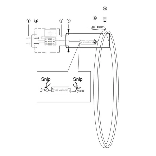 Loftowa LAMPA ścienna MIRROR LP-999/1W S BK Light Prestige metalowa OPRAWA kinkiet LED 35W 3000K do łazienki IP44 czarny