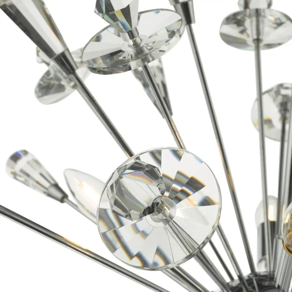 Designerska wisząca lampa Exodus EXO0850 kryształowa chrom