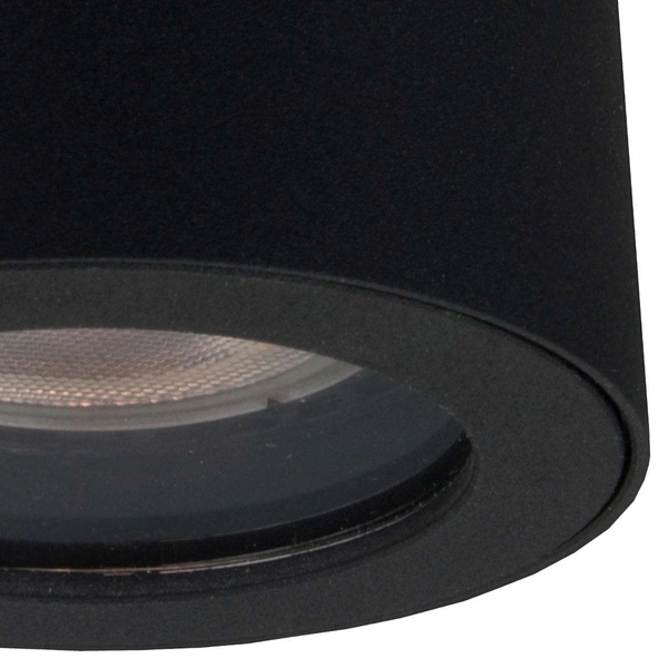 Natynkowa LAMPA sufitowa FARO LP-6510/1SM BK Light Prestige metalowa OPRAWA tuba downlight IP65 czarna