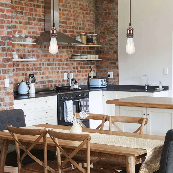 LAMPA wisząca FIXY 1417 Rabalux metalowa OPRAWKA na żarówkę kabel zwis brąz