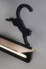 Kinkiet LAMPA ścienna CAT 21-75635 Candellux dekoracyjna OPRAWA półka LED 5W 4000K skaczący kot czarny drewno