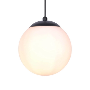 Lampa wisząca Savoy K-4921 szklana kula biała czarna