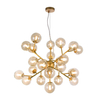 LAMPA wisząca DALLAS MOD545PL-24G Maytoni modernistyczna LAMPA szklany ZWIS molekuły kule balls złote bursztynowe