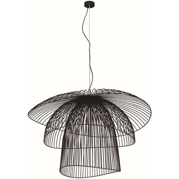 Industrialna LAMPA wisząca Plaza KP-12 Kaja druciana OPRAWA metalowa kopuła ZWIS loftowy czarny